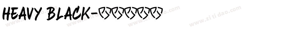 Heavy Black字体转换